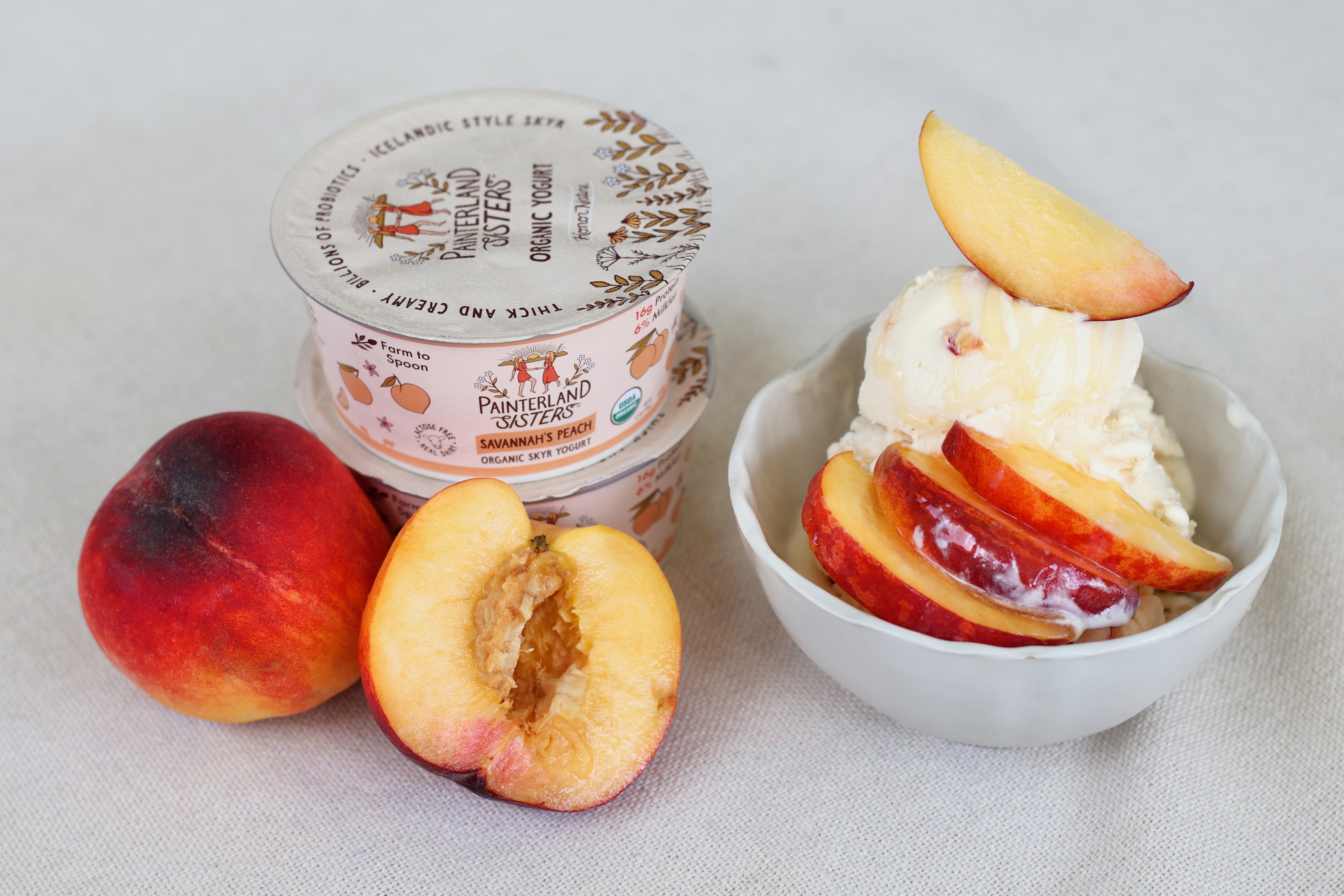 Homemade Peach Frozen Yogurt – Painterland Sisters