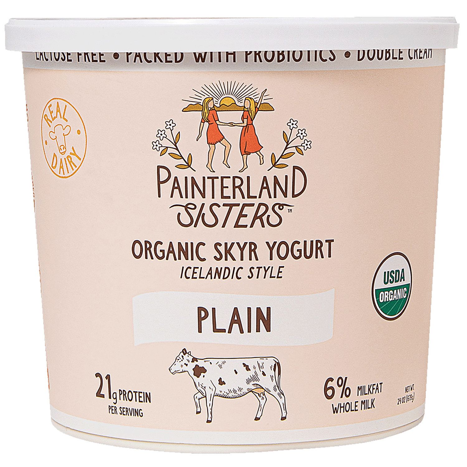 Painterland Sisters Plain Organic Skyr Yogurt - 24oz tub