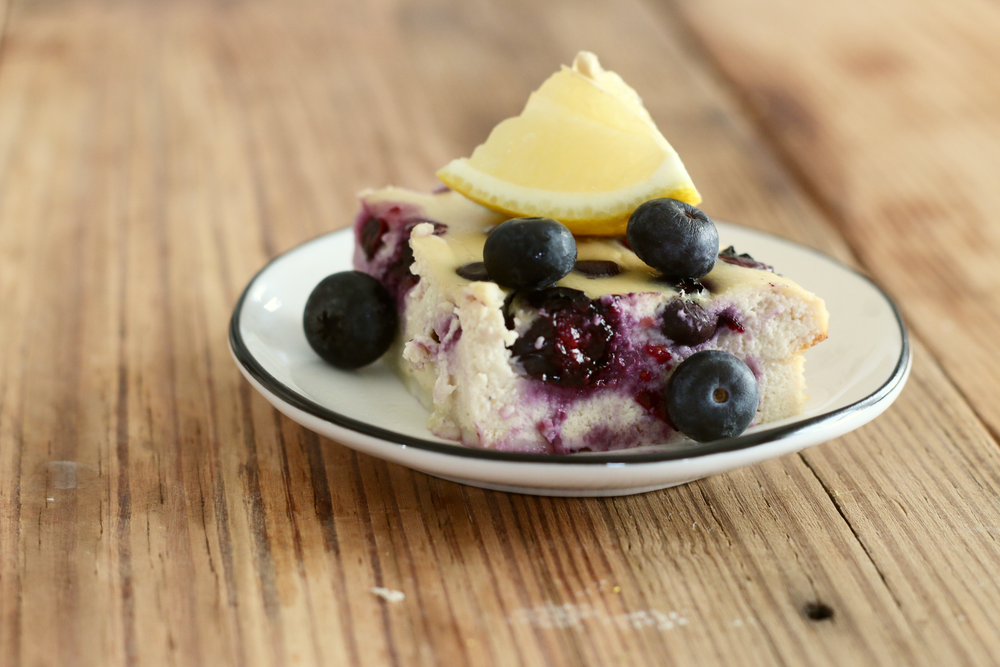 Blueberry Lemon Baked Yogurt