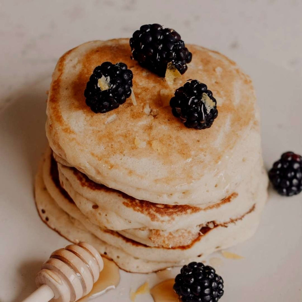 Lemon Skyr Pancakes made with Painterland Sisters Organic Skyr Yogurt