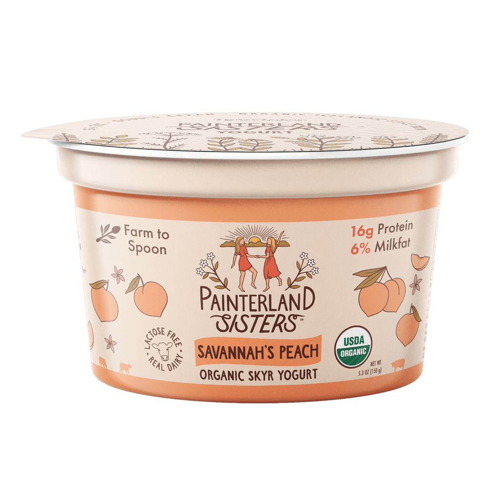 Painterland Sisters Savannah's Peach Organic Skyr Yogurt - 5.3oz cup Painterland Sisters Savannah's Peach Organic Skyr Yogurt - 5.3oz cup