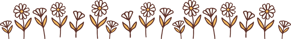 Illustration of a row of flowers